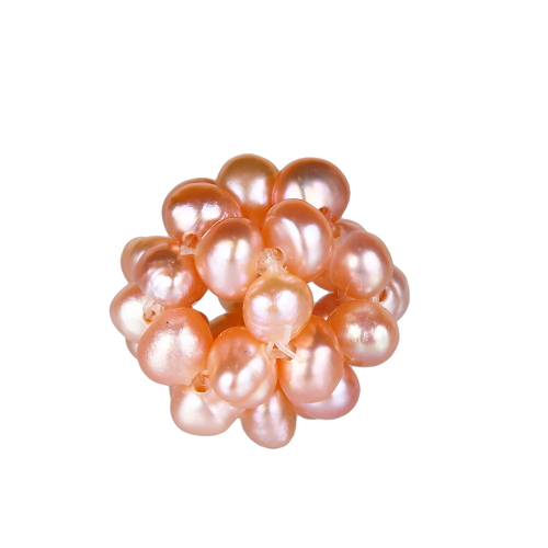 Perlenball, Perlenkugel, Ã˜13-14mm, Süßwasserperlen, hellviolett - zum Schließen ins Bild klicken